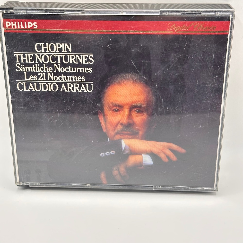 Chopin The Nocturnes Claudio Arrau 2 CD Set Philips Digital Classics‎ 416 440-2